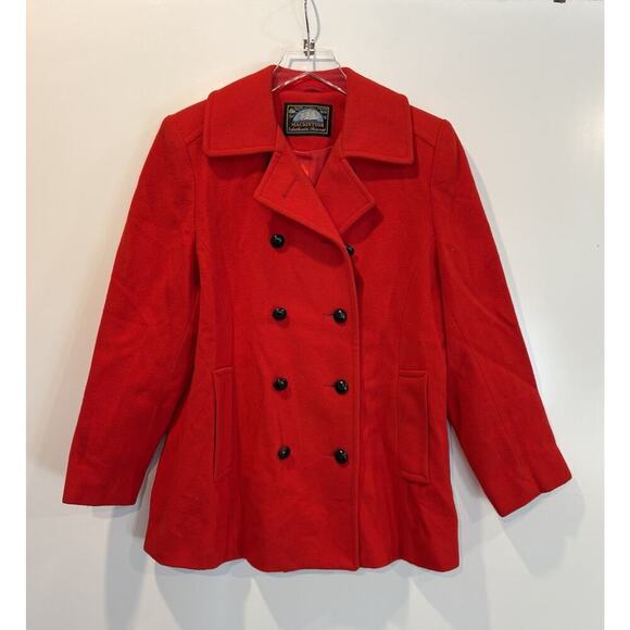 Vintage Mackintosh Red Wool‎ Peacoat Womens Size 8 (SU) - Picture 1 of 5